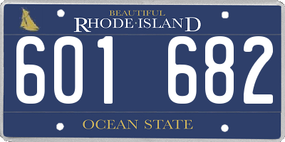 RI license plate 601682