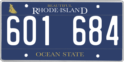 RI license plate 601684