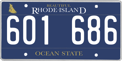 RI license plate 601686