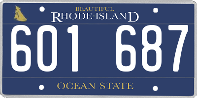 RI license plate 601687