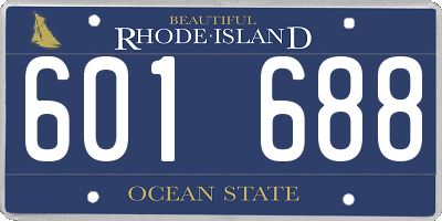 RI license plate 601688