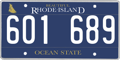 RI license plate 601689