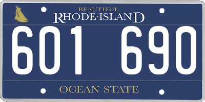 RI license plate 601690