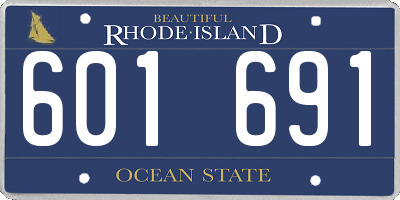 RI license plate 601691