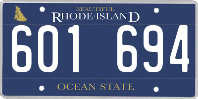 RI license plate 601694