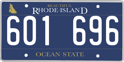 RI license plate 601696