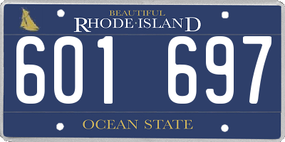 RI license plate 601697