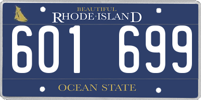RI license plate 601699
