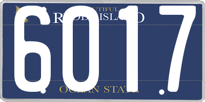 RI license plate 6017