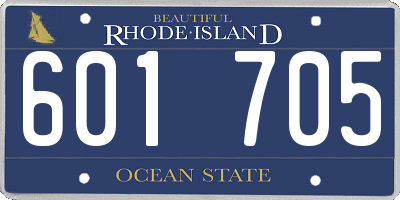 RI license plate 601705