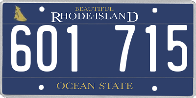 RI license plate 601715