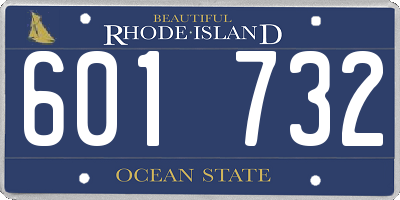 RI license plate 601732