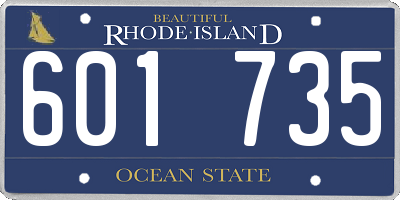 RI license plate 601735