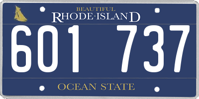 RI license plate 601737