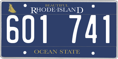 RI license plate 601741