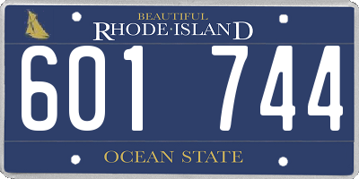 RI license plate 601744
