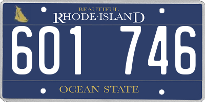 RI license plate 601746