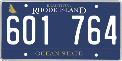 RI license plate 601764