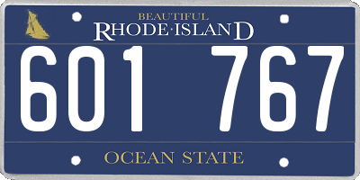RI license plate 601767