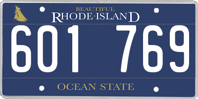 RI license plate 601769
