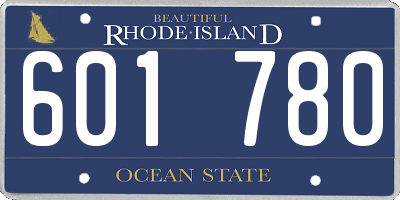 RI license plate 601780
