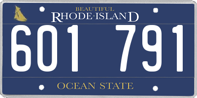 RI license plate 601791