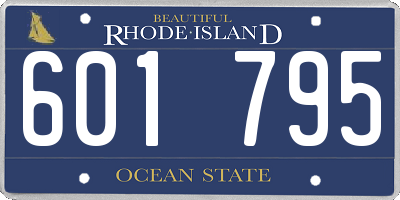RI license plate 601795