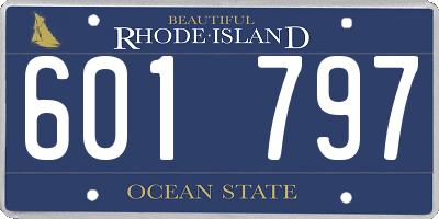 RI license plate 601797