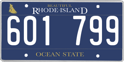 RI license plate 601799