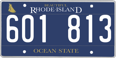 RI license plate 601813
