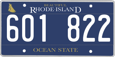 RI license plate 601822