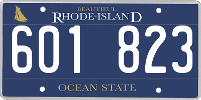 RI license plate 601823