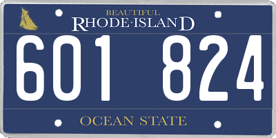RI license plate 601824