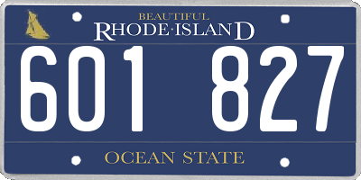 RI license plate 601827