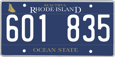 RI license plate 601835