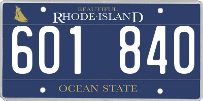 RI license plate 601840