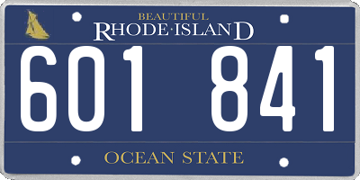 RI license plate 601841