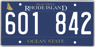 RI license plate 601842