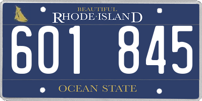 RI license plate 601845