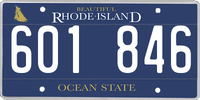 RI license plate 601846