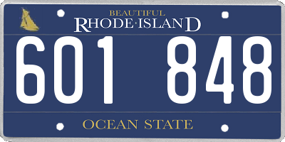 RI license plate 601848