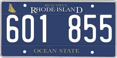 RI license plate 601855