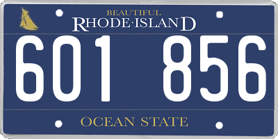 RI license plate 601856