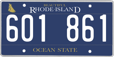 RI license plate 601861