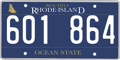 RI license plate 601864
