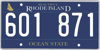 RI license plate 601871