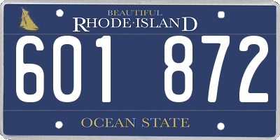 RI license plate 601872