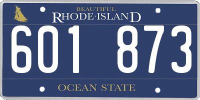 RI license plate 601873