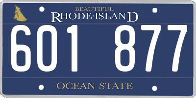 RI license plate 601877