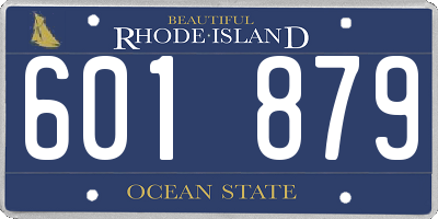 RI license plate 601879